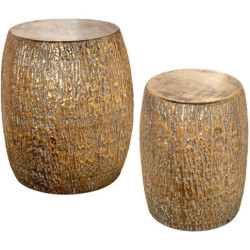 Set 2 taburetes dorado