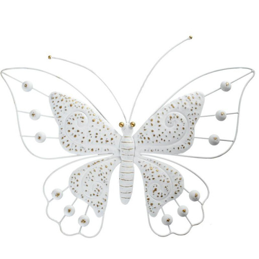 Decoracion pared dorado y blanco