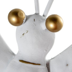 Decoracion pared dorado y blanco