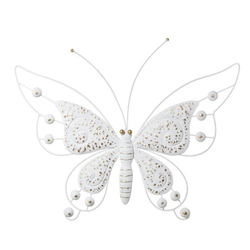 Decoracion pared dorado y blanco