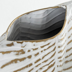 Jarron dorado y blanco