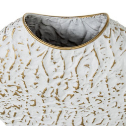 Jarron dorado y blanco