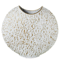 Jarron dorado y blanco