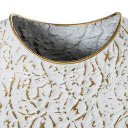 Jarron dorado y blanco