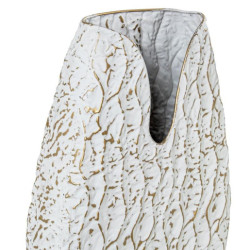 Jarron dorado y blanco