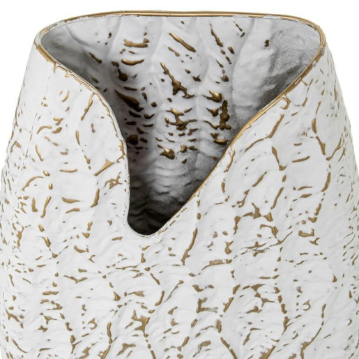 Jarron dorado y blanco