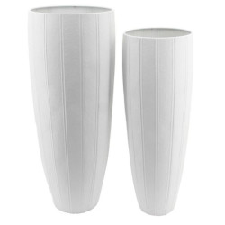 Set 2 jarrones blanco