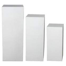 Set 3 pedestales blanco