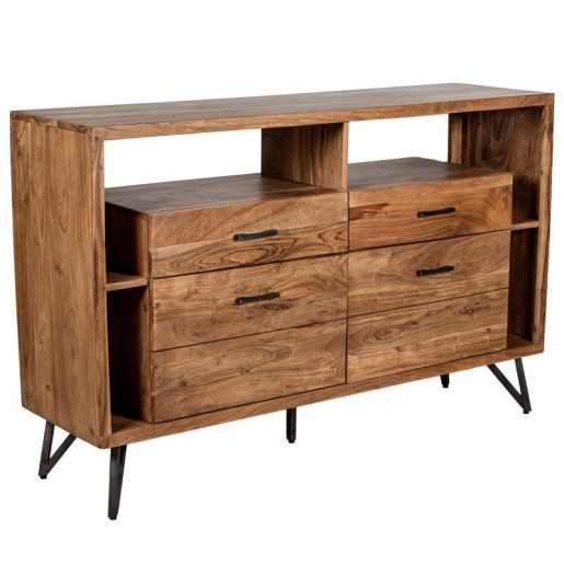 Aparador natural y negro