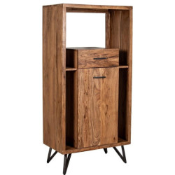 Mueble entrada natural y negro