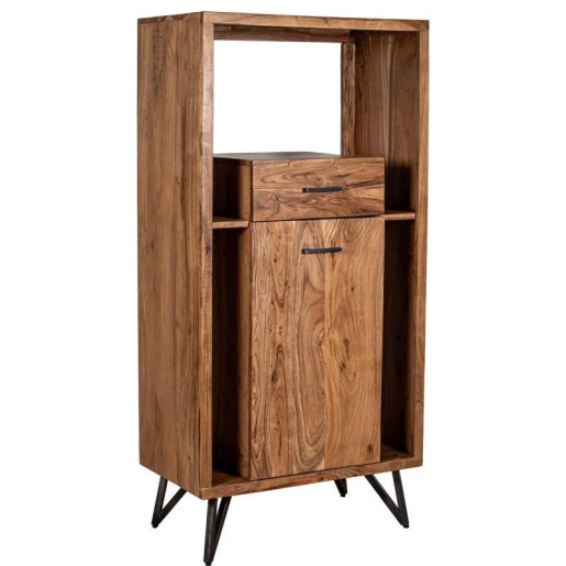 Mueble entrada natural y negro