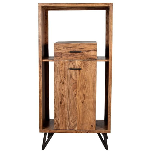 Mueble entrada natural y negro