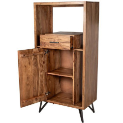 Mueble entrada natural y negro