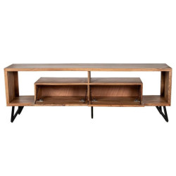 Mueble tv natural y negro