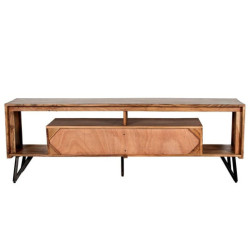 Mueble tv natural y negro