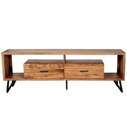 Mueble tv natural y negro
