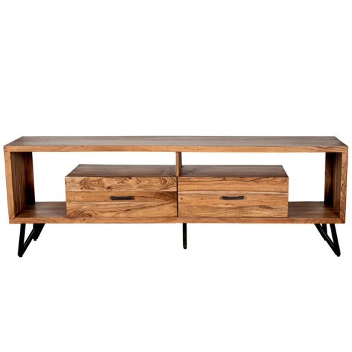 Mueble tv natural y negro