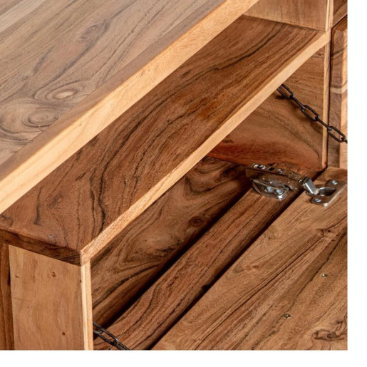 Mueble tv natural y negro