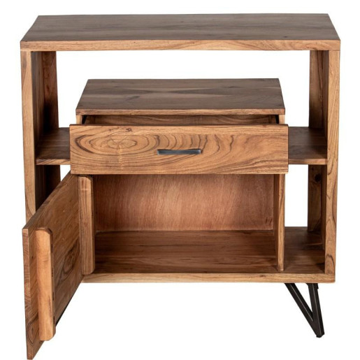 Mueble entrada natural y negro