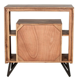 Mueble entrada natural y negro