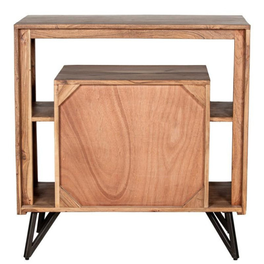 Mueble entrada natural y negro