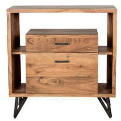 Mueble entrada natural y negro