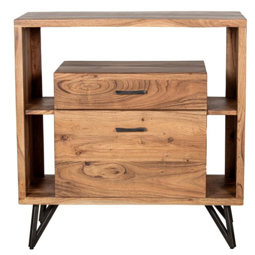 Mueble entrada natural y negro