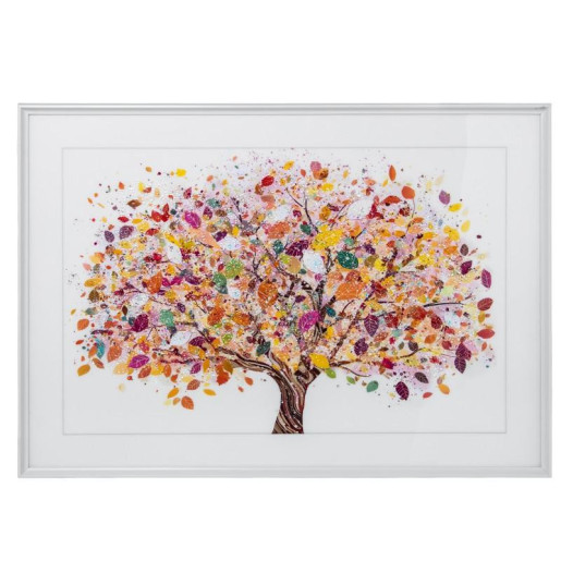 Cuadro lienzo amarillo,rojo y naranja