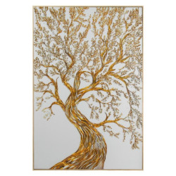 Cuadro lienzo dorado y marron