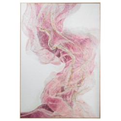 Cuadro lienzo rosa y blanco