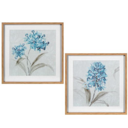 Set 2 cuadro lienzo azul y gris