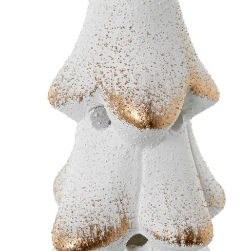 Figura portavelas blanco y dorado