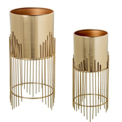 Set 4 maceteros dorado