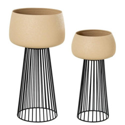 Set 2 maceteros negro