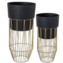 Set 2 maceteros dorado
