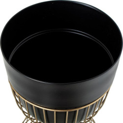Set 2 maceteros negro y dorado