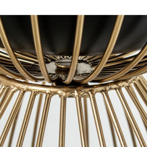 Set 2 maceteros negro y dorado