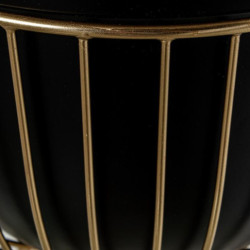 Set 2 maceteros negro y dorado