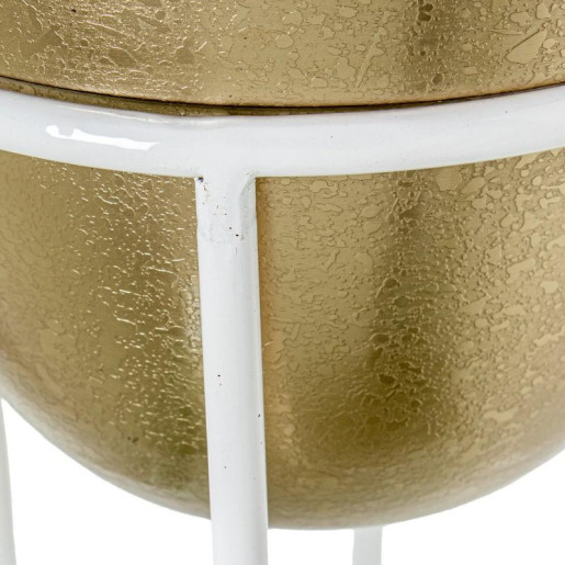 Set 2 maceteros dorado y blanco