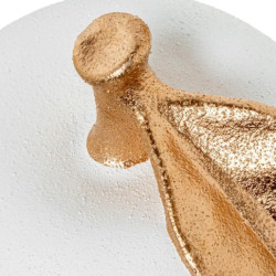 Figura manzana blanco arena y dorado