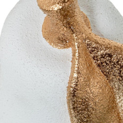 Figura pera blanco arena y dorado