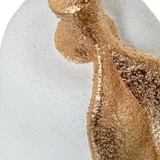 Figura pera blanco arena y dorado