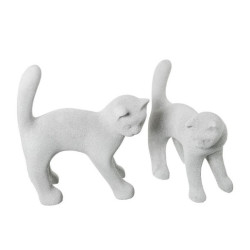 Figura gato gris arena