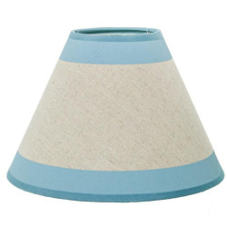 Pantalla lampara crudo y celeste