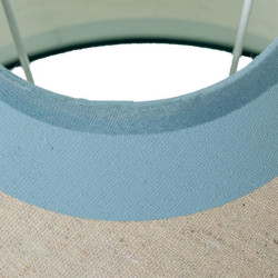 Pantalla lampara crudo y celeste