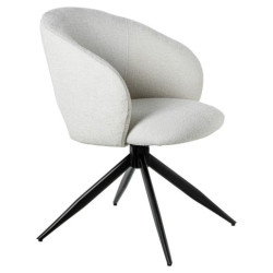 Set 2 sillas giratorias beige y negro