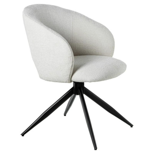 Set 2 sillas giratorias beige y negro