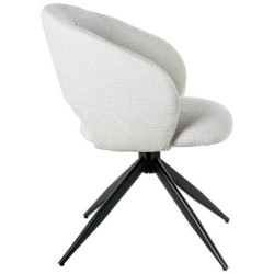 Set 2 sillas giratorias beige y negro