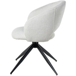 Set 2 sillas giratorias beige y negro