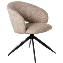 Set 2 sillas giratorias marron claro y negro